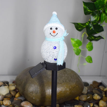 Outdoor LED Solar Snowman Light Landscape Lamp