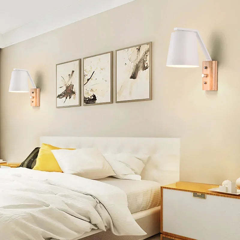 Bedroom Bedside Lamp Bar Aisle Light Solid Wood Lamp