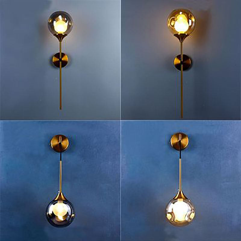 New Glass Wall Lamp For Bedroom Bedside Living Room Background Wall Aisle