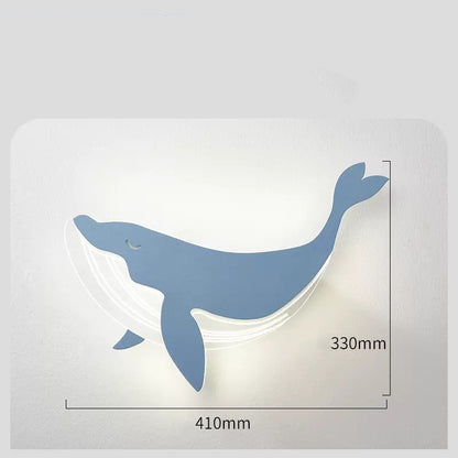 Creative Whale Background Wall Decoration Net Red Bedside Small Lamp