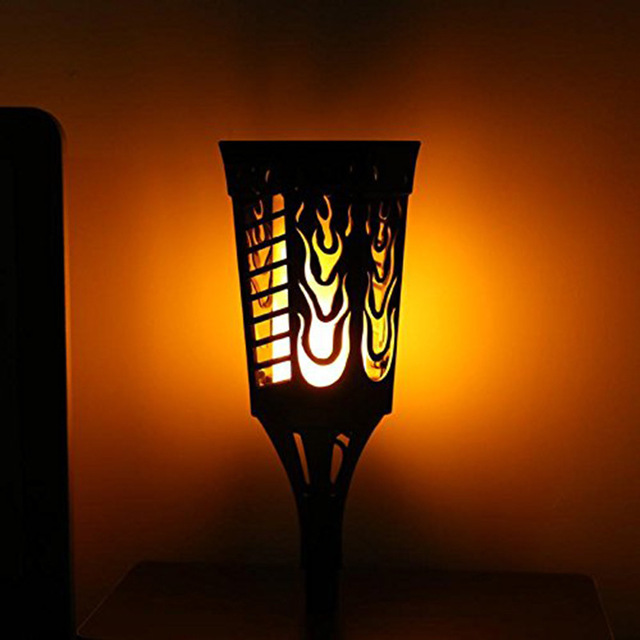 Anti-True Flame Solar Torch Light 96Led