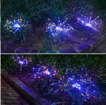 New Ground Plug Solar Fireworks Light LED Light