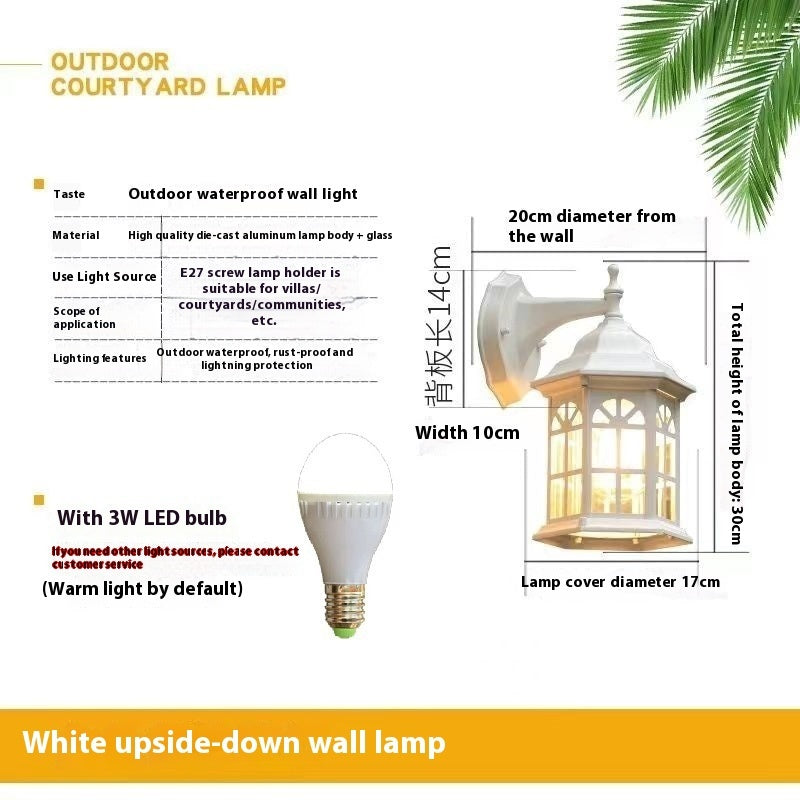 Lwz European Pastoral Style Outdoor Wall Lamp