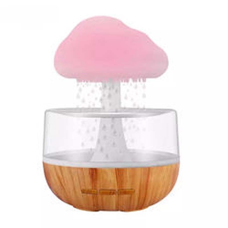 2-in-1 Desk Humidifier Rain Cloud Night Light Mushroom Lamp