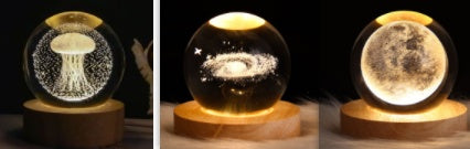 Luminous Starry Sky And Planets Moon Moon Crystal Ball