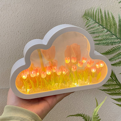 Tulip Night Lamp DIY Material Cloud Tulips Night Lamp Decorative