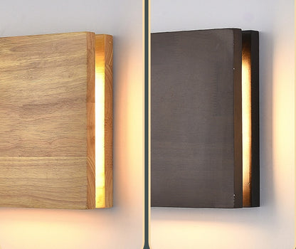 Solid Wood Wall Lamp Bedside Porch Hallway