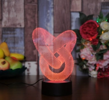 New and strange 3D night light touch colorful lamp