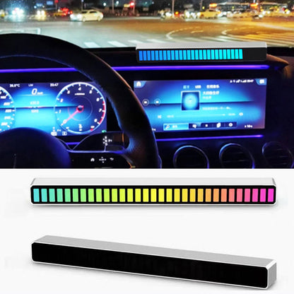 New Car Sound Control Light RGB Voice-Activated Music Rhythm