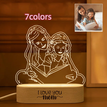 Picture To Make Lovers Acrylic Nightlight Valentine's Day