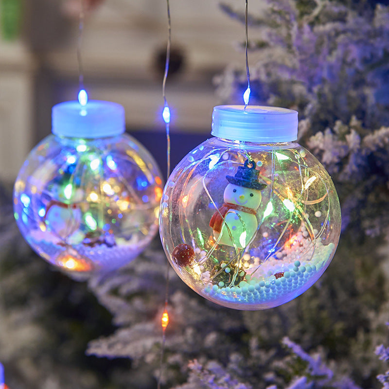 LED Christmas Curtain Lamp Fairy Snowman Wishing Ball Lamp