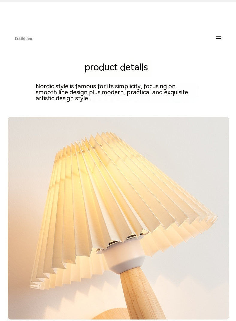 Modern Minimalist LED Pleated Umbrella Wall Lamp