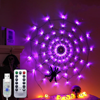 Led Spider Web String Light  Lamp Outdoor Indoor