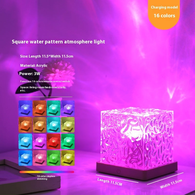 LED Water Ripple Ambient Night Light USB Projection