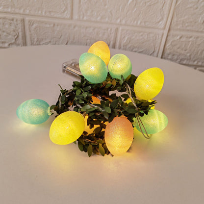 Easter Green Leaf Rattan String Crack Decorative Lights Lamp String