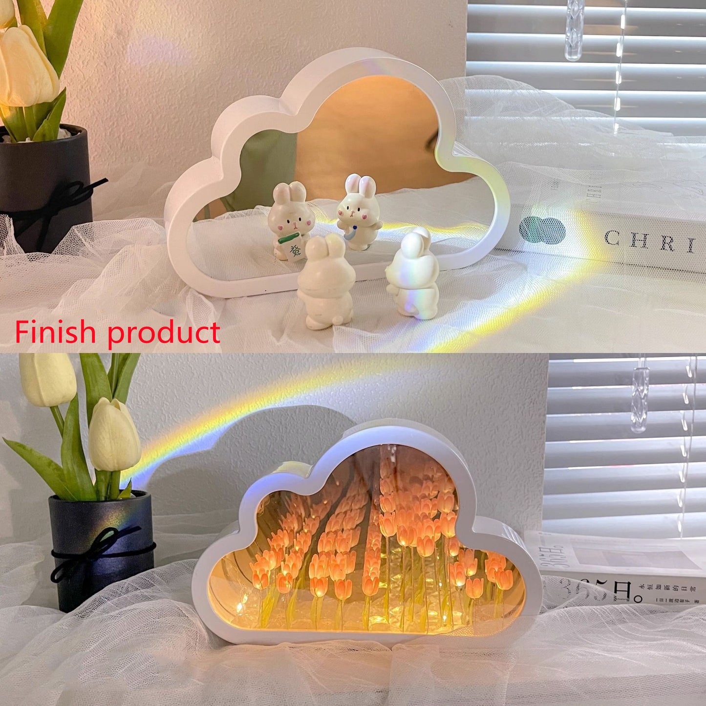 Tulip Night Lamp DIY Material Cloud Tulips Night Lamp Decorative
