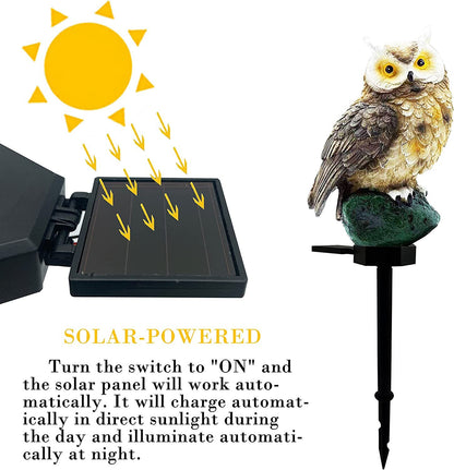 Solar Garden Light Outdoor, Owl Solar Garden Stake Light