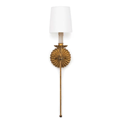 American Retro Wall Lamp Gold Foil Distressed