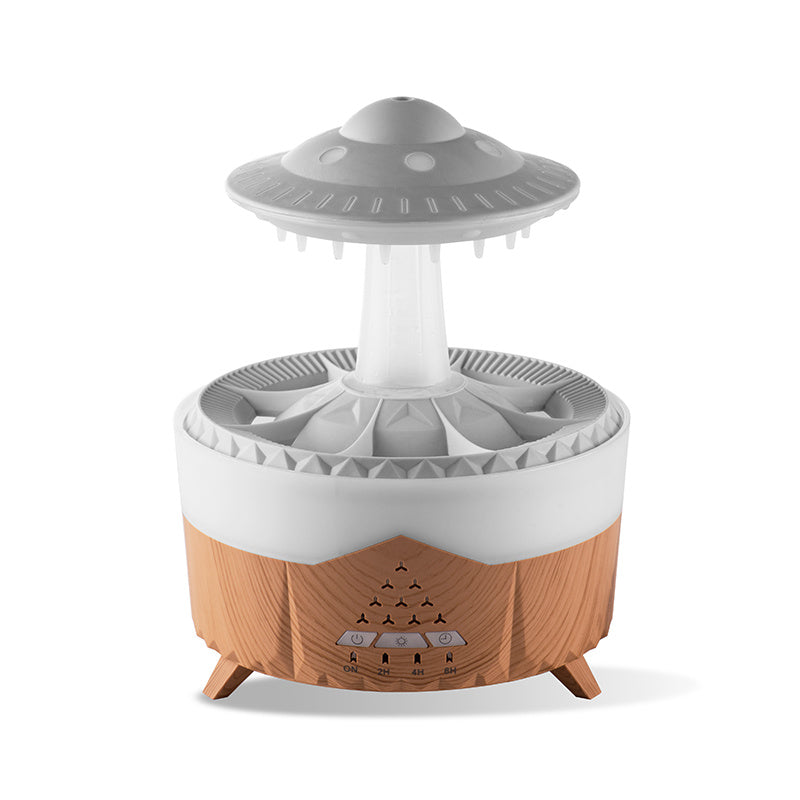 Raining Humidifier UFO Raindrop Aromatherapy LED Lamp