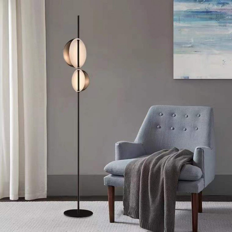 Floor Lamp Living Room Gold Bedroom Double Head Upright