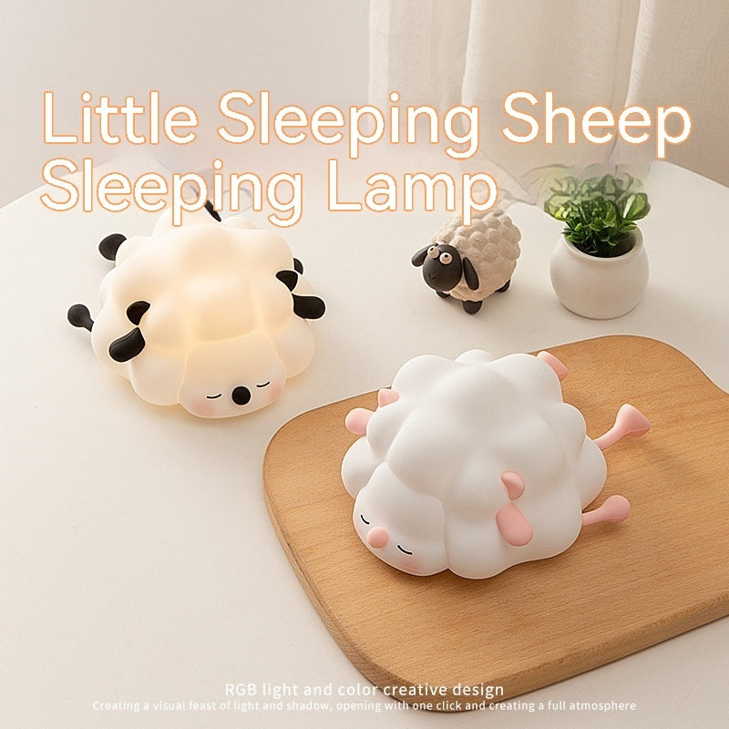 Cute Silicone Night Lights Sheep Cartoon Bedroom Lamp