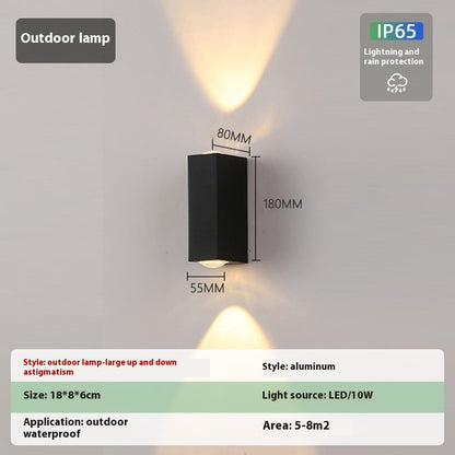 Simple Outdoor Waterproof Led Wall Lamp Creative Aisle