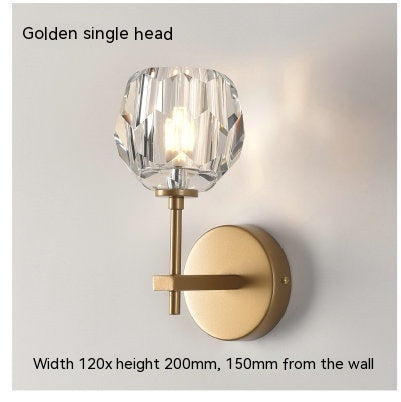 Bedroom Bedside Crystal Wall Lamp