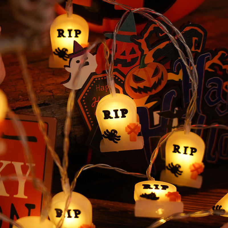 PVC Soft Material Halloween Lighting Chain Pumpkin Ghost