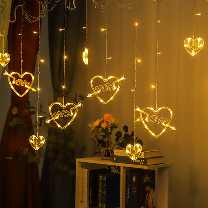 Love Curtain Lamp Room Holiday Romantic Decoration