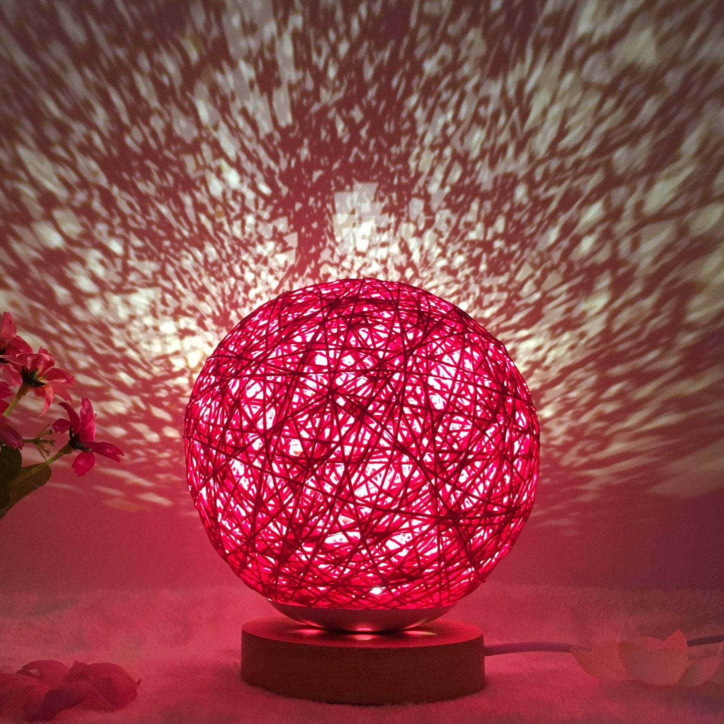 Creative Linen Table Lamp Novel and Unique LED Intelligent Ball Lamp