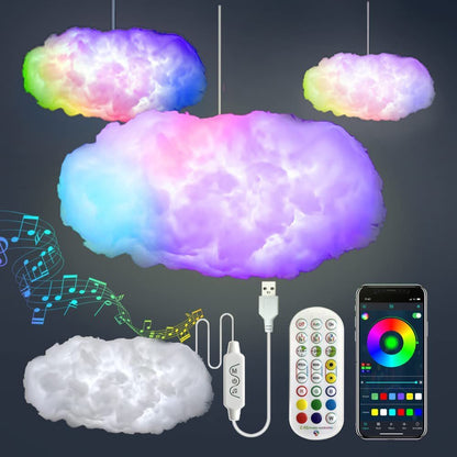 USB Cloud Light APP Control Music Synchronization 3D Light