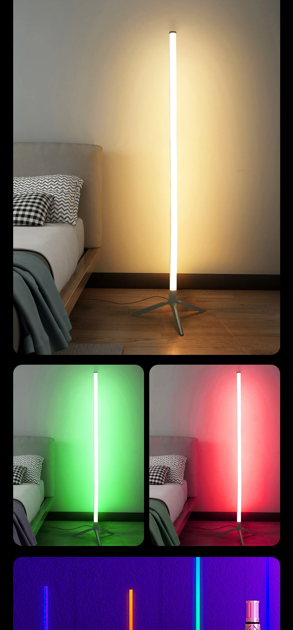 LED Corner Ambience Light Split Floor Bedroom Decoration