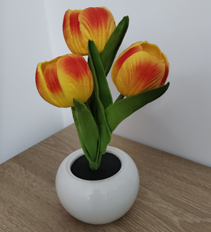 LED Tulip Home Room Decoration Romantic Potted Gift For Office LED Lights