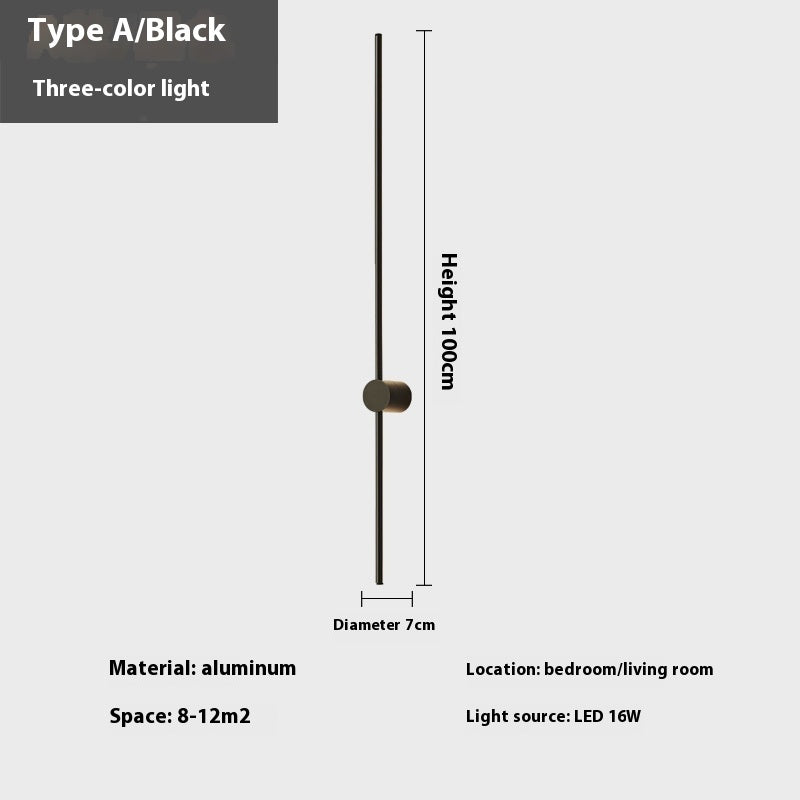 Rotatable Minimalist Strip Wall Lamp Simple Wall Light