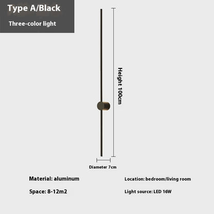 Rotatable Minimalist Strip Wall Lamp Simple Wall Light