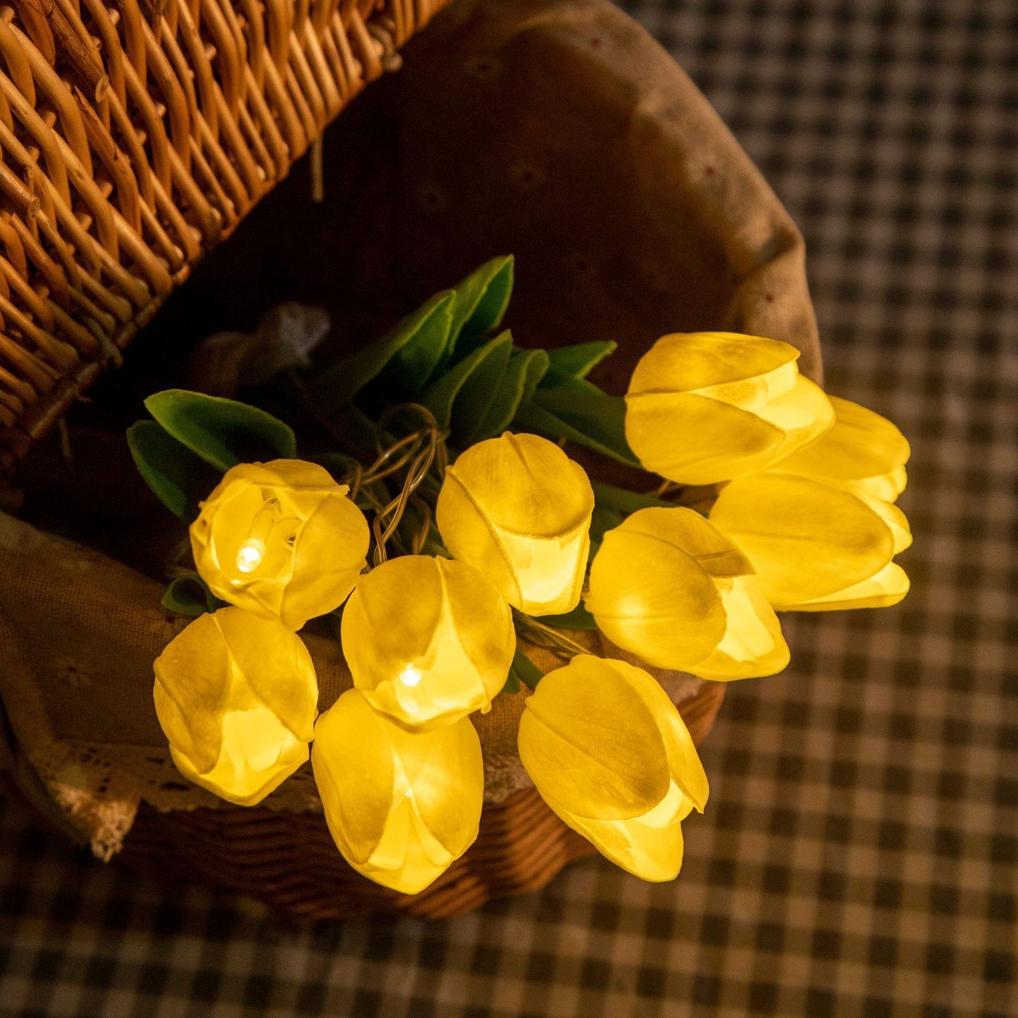 Led Lighting Chain Simulation Tulip Bridal Bouquet