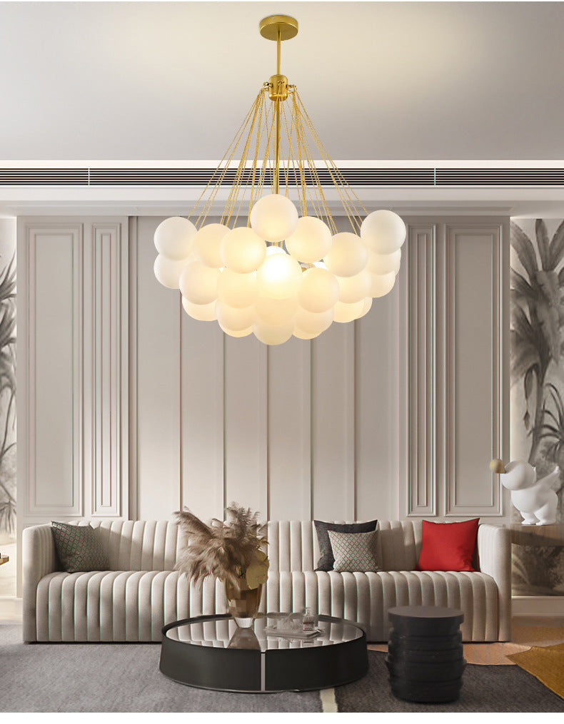 Creative Light Luxury Ball White Glass Bubble Lamp