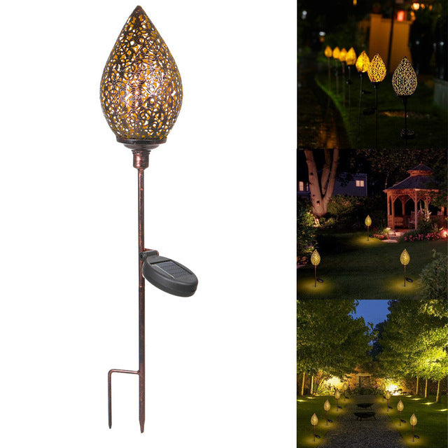 Garden Decoration Solar Wrought Iron Ground Ball Lamp