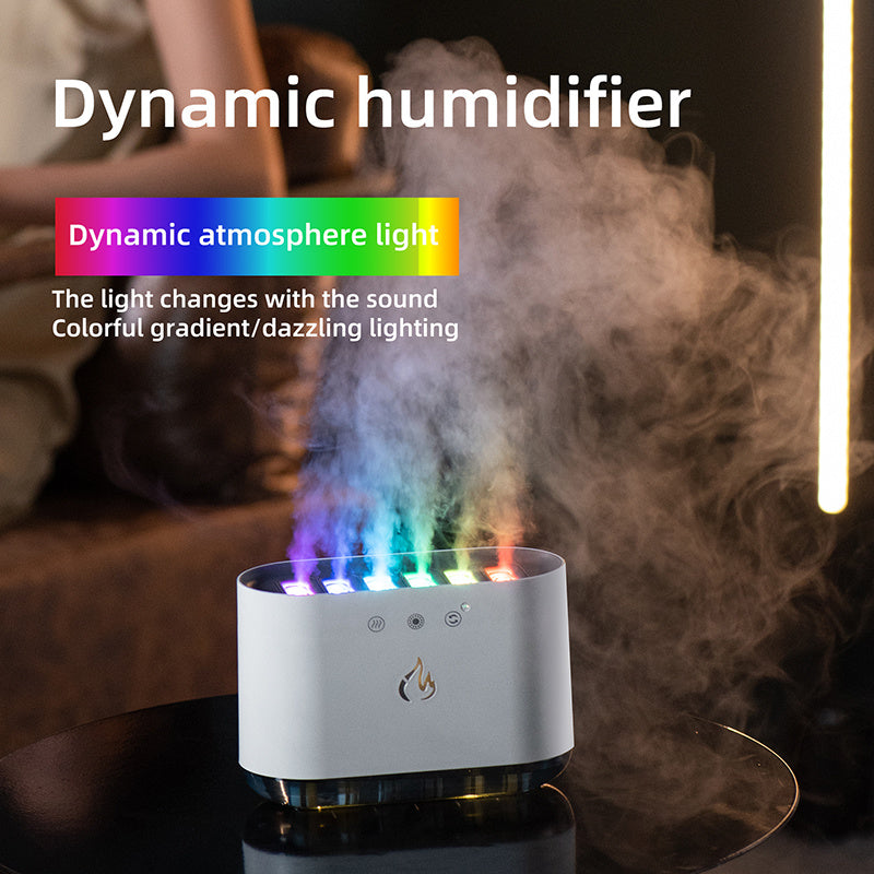 Dynamic Flame Humidifier USB Portable H20 Light