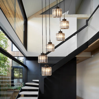 Duplex Staircase Long Chandelier Lamps Modern