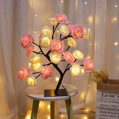 Bedroom Room Rose Tree Lamp Decoration