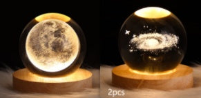 Luminous Starry Sky And Planets Moon Moon Crystal Ball