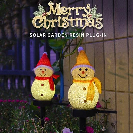 Outdoor LED Solar Snowman Light Landscape Lamp