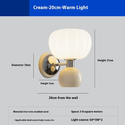 Cream Style Wall Lamp Bedroom Bedside Lamp Aisle Light