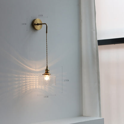 Adjustable Wall Lamp In Front Of Mirror In Bedside