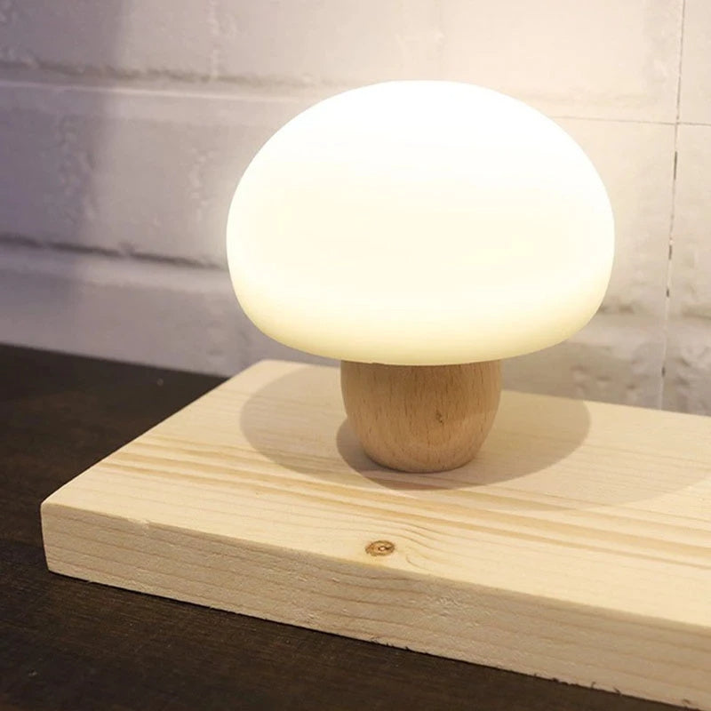 Silicone LED Night Lamp Brightness Mushroom Pat LED Light