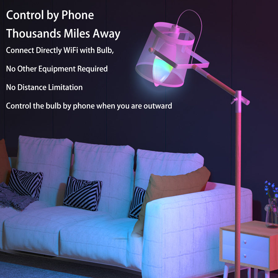 Smart WifI Led Lamp E14 RGB CW WW Led Bulb Dimmable