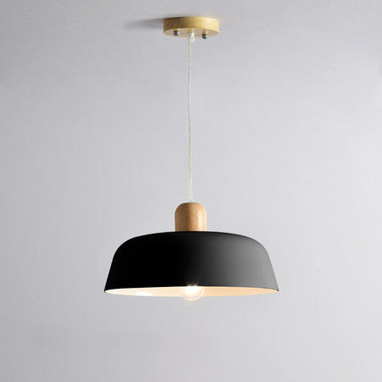 Nordic Wood Pendant Lighting Fixture Luminaire Round Kitchen