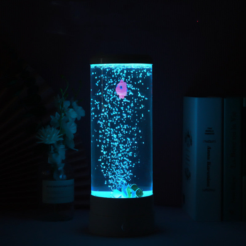 Colorful Gas Bubble Fish Atmosphere USB Plug-in Night Light