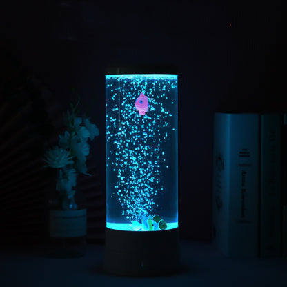 Colorful Gas Bubble Fish Atmosphere USB Plug-in Night Light